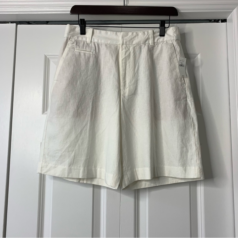 GAP Cream Linen Blend High Waist Women’s Shorts Size US 2. NWT